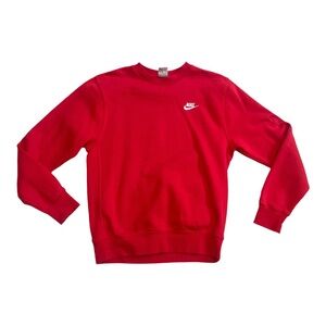 Nike Men's Vibrant Red Crewneck Sweater